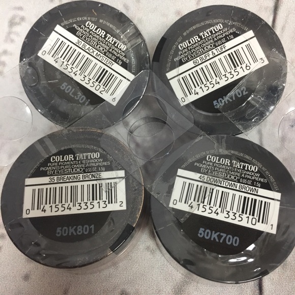 MAYBELLINE Color Tattoo Eyeshadow Smokey LOT OF 4! - Picture 2 of 2
